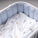 Защита фенс-бортик для детской кроватки Sateen Collection цвет: голубой ФБ-1.03.10