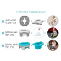 Горшок дорожный складной с многоразовой вкладкой HandyPotty 3 в 1 цвет: серый