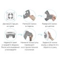 Горшок дорожный складной с многоразовой вкладкой HandyPotty 3 в 1 цвет: серый