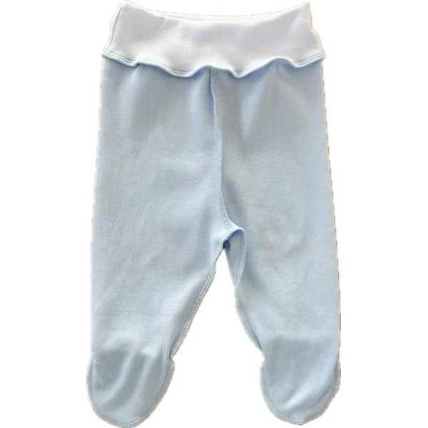 Ползунки для малыша 50 см Newborn однотонные: небесный Т-132/О