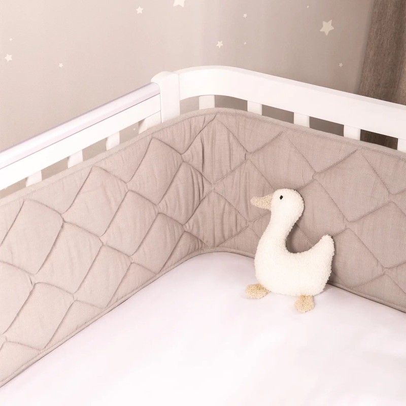 Защита для детской кроватки /стеганый бортик Slim цвет: песочный СБ.120-SM.12