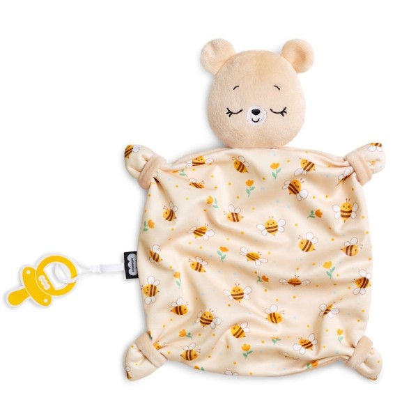 Игрушка- комфортер Мякиши Мишка Барни с держателем для соски 915