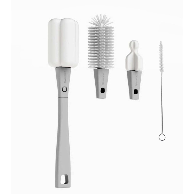 Набор ершиков для мытья бутылочек 4в1 Paomma цвет: light grey BR115