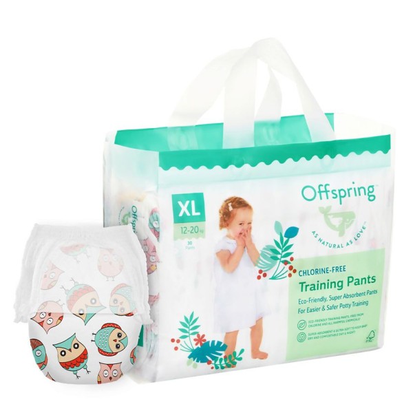 Эко-подгузники-трусики Offspring XL 12-20 кг 30 шт цвет: совы