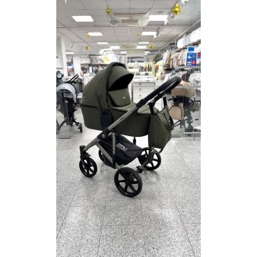 Коляска детская 2 в 1 Bjoy Mia ткань цвет: оливковый на оливковой раме 107