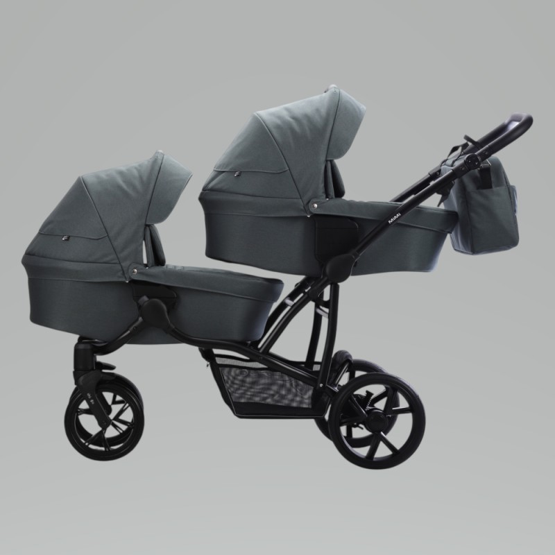 Коляска детская для двойни 2 в 1 Bjoy Mimi цвет: серый 111