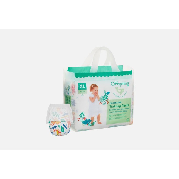 Эко-подгузники-трусики Offspring XL 12-20 кг 30 шт цвет: джунгли