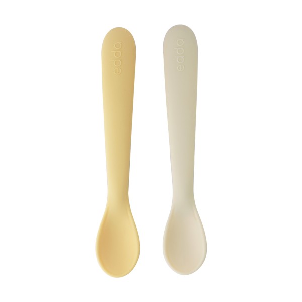 Набор силиконовых ложек для кормления Edda 2 шт цвет: Пломбир/Мимоза SSS-01004