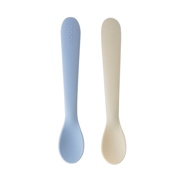 Набор силиконовых ложек для кормления Edda 2 шт цвет: Пломбир/Небо SSS-01005