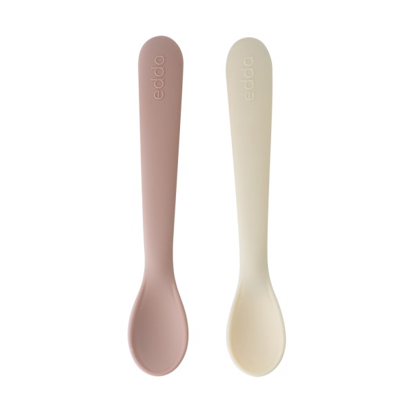 Набор силиконовых ложек для кормления Edda 2 шт цвет: Пломбир/Пудра SSS-01002