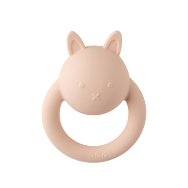 Погремушка-прорезыватель из силикона Зайка Edda цвет: Сакура