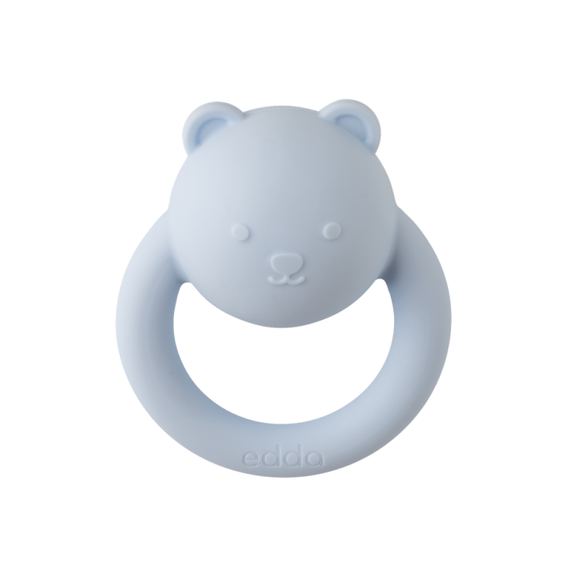 Погремушка-прорезыватель из силикона Мишка Edda цвет: небо