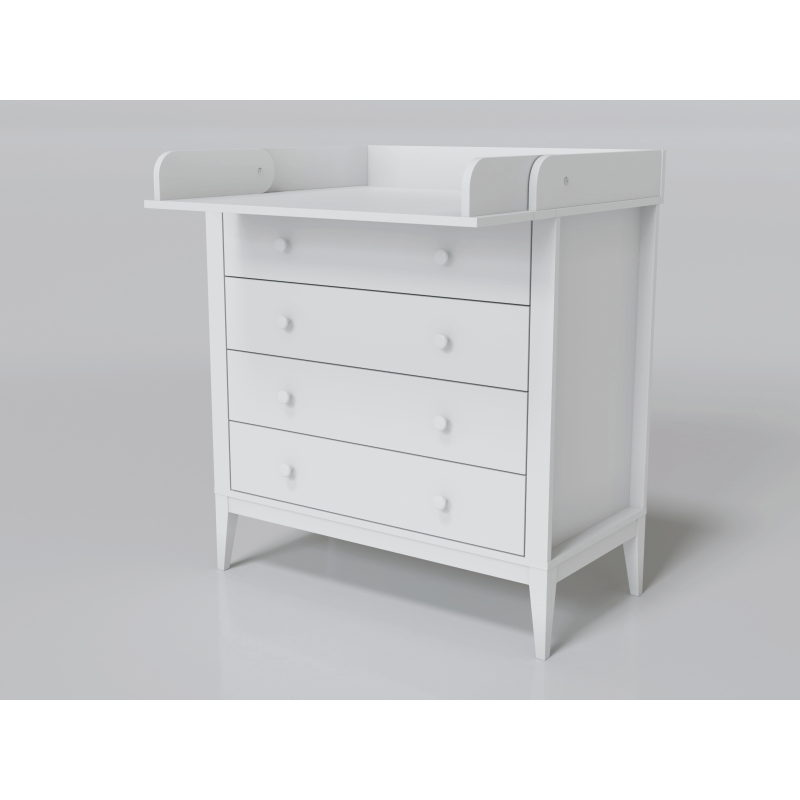 Комод пеленальный Lunna Darsi + пеленальная накладка цвет: белый 900/4