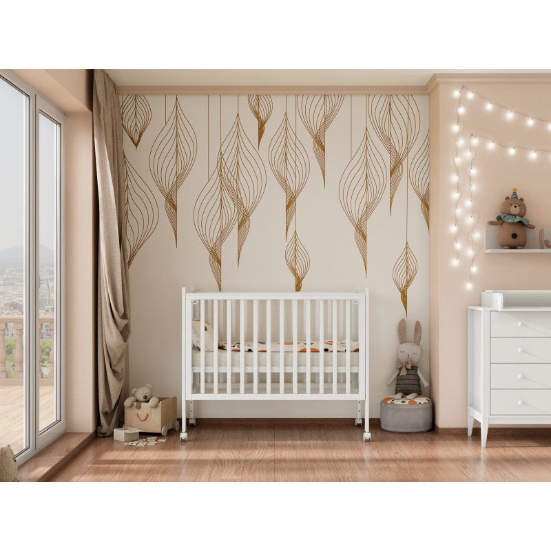 Кроватка детская Lunna Lika Lite на колесах + быстросъемная стенка цвет: белый