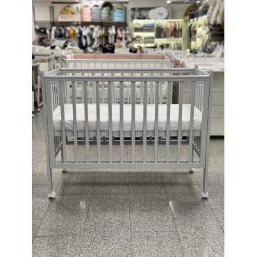 Кроватка детская Lunna Lika Lite на колесах + быстросъемная стенка цвет: серый