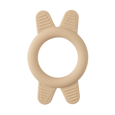 Погремушка-прорезыватель силиконовая Edda цвет: Лён SBT-01006