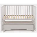 Кроватка детская деревянная с маятником, ящиком + быстросъемная стенка Rant Bergen Plus цвет: Crystal Beige