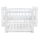 Кроватка деревянная Pituso Olivia с маятником, ящиком и быстросъемной автостенкой цвет: белый/белый