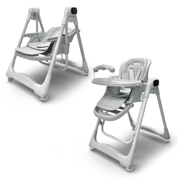 Стульчик-электрокачели для кормления Bubago Aurora цвет: серый BG 198-1 Стульчик-электрокачели для кормления Bubago Aurora цвет: серый BG 198-1