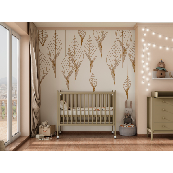 Кроватка детская Lunna Lika Lite на колесах + быстросъемная стенка цвет: кашемир