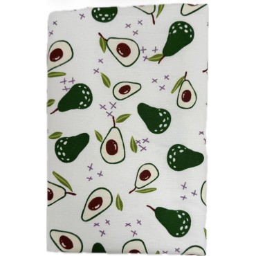 Непромокаемая многоразовая пеленка из ранфорса 60*90 см цвет: авокадо