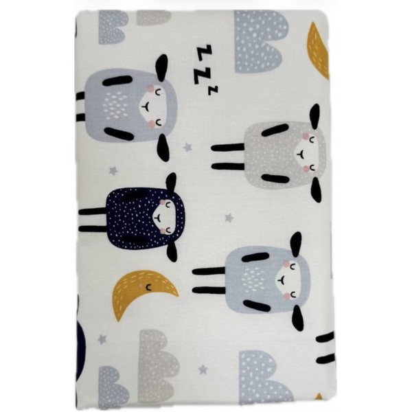 Непромокаемая многоразовая пеленка из ранфорса 60*90 см цвет: барашки