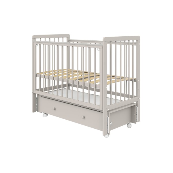 Детская деревянная кроватка с маятником и ящиком + быстросъемная стенка Sweet Baby Melissa цвет: кашемир