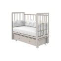 Детская деревянная кроватка с маятником и ящиком + быстросъемная стенка Sweet Baby Melissa цвет: кашемир
