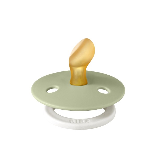 Соска-пустышка Bibs Colour Anatomical 0-6 месяцев цвет:sageglow / со светящимся колечком