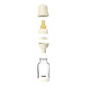 Стеклянная бутылочка Bibs 120 мл с латексной соской цвет: ivory