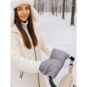 Муфта классическая для коляски с накладкой на ручку Лайт цвет: светло-серая