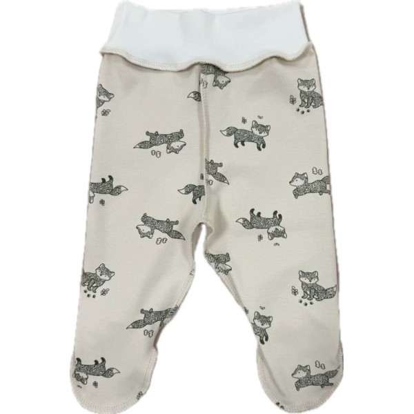 Ползунки для малыша 50 см Newborn принт: лисички Т-132