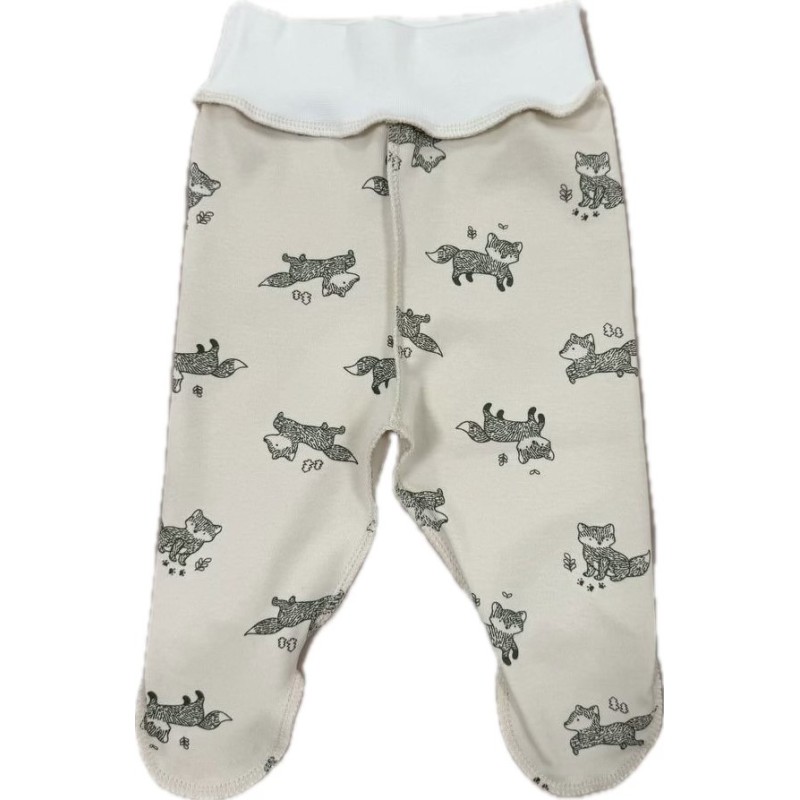 Ползунки для малыша 50 см Newborn принт: лисички Т-132