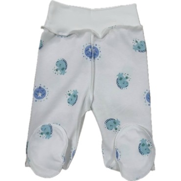 Ползунки для малыша 56-62 см принт: луна и дино Т-132