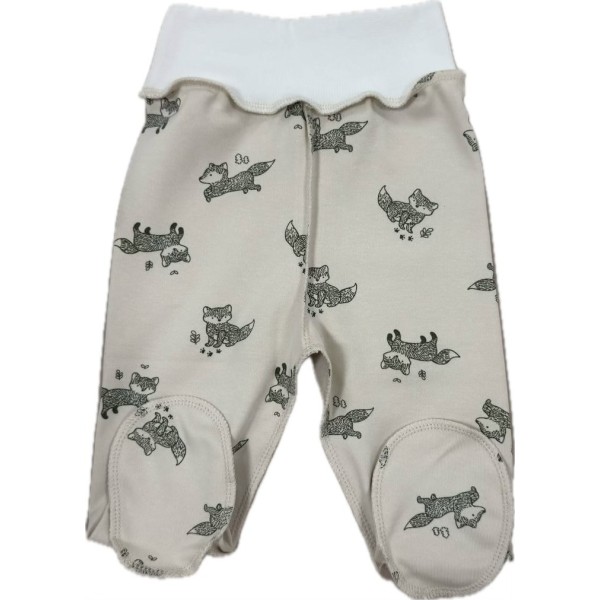 Ползунки для малыша 56-62 см принт: лисички Т-132