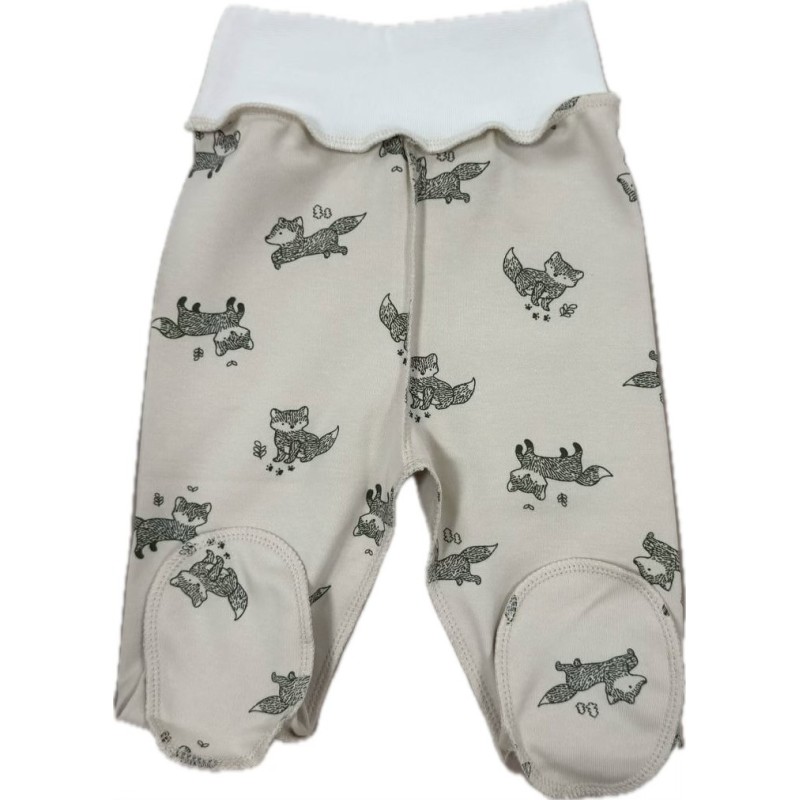 Ползунки для малыша 56-62 см принт: лисички Т-132