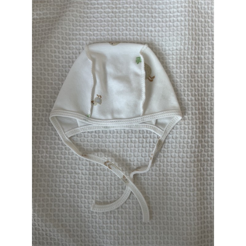 Шапочка-чепчик для малыша 36-38 см цвет: гуси 1529-234