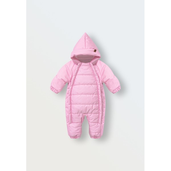 Комбинезон демисезонный DEW с капюшоном 0-6 месяцев цвет: розовый 160-49