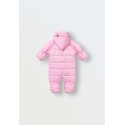 Комбинезон демисезонный DEW с капюшоном 0-6 месяцев цвет: розовый 160-49