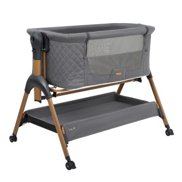 Колыбель-кроватка приставная с системой качания Pituso Lila цвет: серый