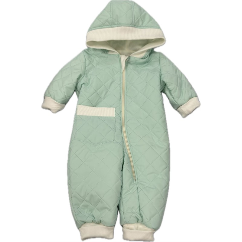 Комбинезон стеганный " Тоторо" 74 см цвет: мятный