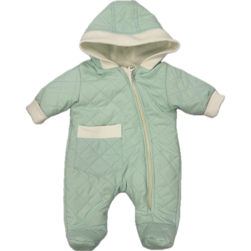 Комбинезон стеганный " Тоторо" 62 см цвет: мятный