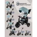 Велосипед трехколесный 8 в 1 Qplay SPRINTER S MAX цвет: Mint Lux/Black S702