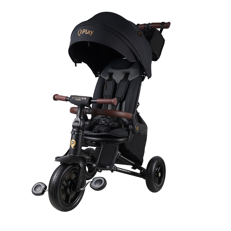 Велосипед трехколесный 8 в 1 Qplay SPRINTER S MAX цвет: Black Lux/Black