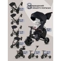 Велосипед трехколесный 8 в 1 Qplay SPRINTER S MAX цвет: Black Lux/Black