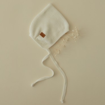Шапочка вязаная детская 38-40 см ELF цвет: кремовый W030N-013-38/40