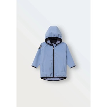 Куртка демисезонная 80-86 см Софтшелл Softshell цвет: серо-голубой 161-133