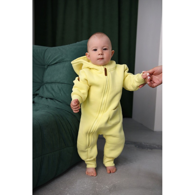 Комбинезон из футера с начесом Toucan 80 см цвет: светло-желтый 1633-80