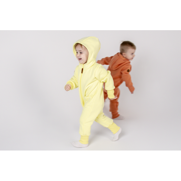 Комбинезон из футера с начесом Toucan 86 см цвет: светло-желтый 1633-80