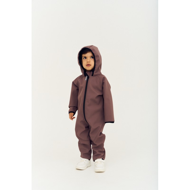 Комбинезон демисезонный мембрана Softshell 86-92 см цвет: кофе 167-121 Комбинезон демисезонный мембрана Softshell 86-92 см цвет: кофе 167-121